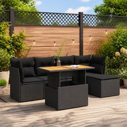 Comfort and Value: 6-Piece Garden Sofa Set with Cushions