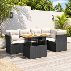 Comfortable 6-Piece Outdoor Sofa Set with Storage