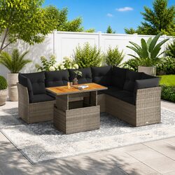 Comfortable and Practical 7-Piece Garden Sofa Set