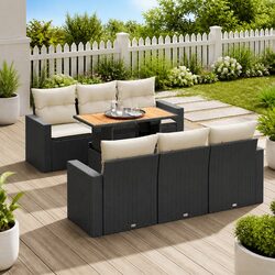 Reliable 7 Piece Garden Sofa Set with Storage Solutions