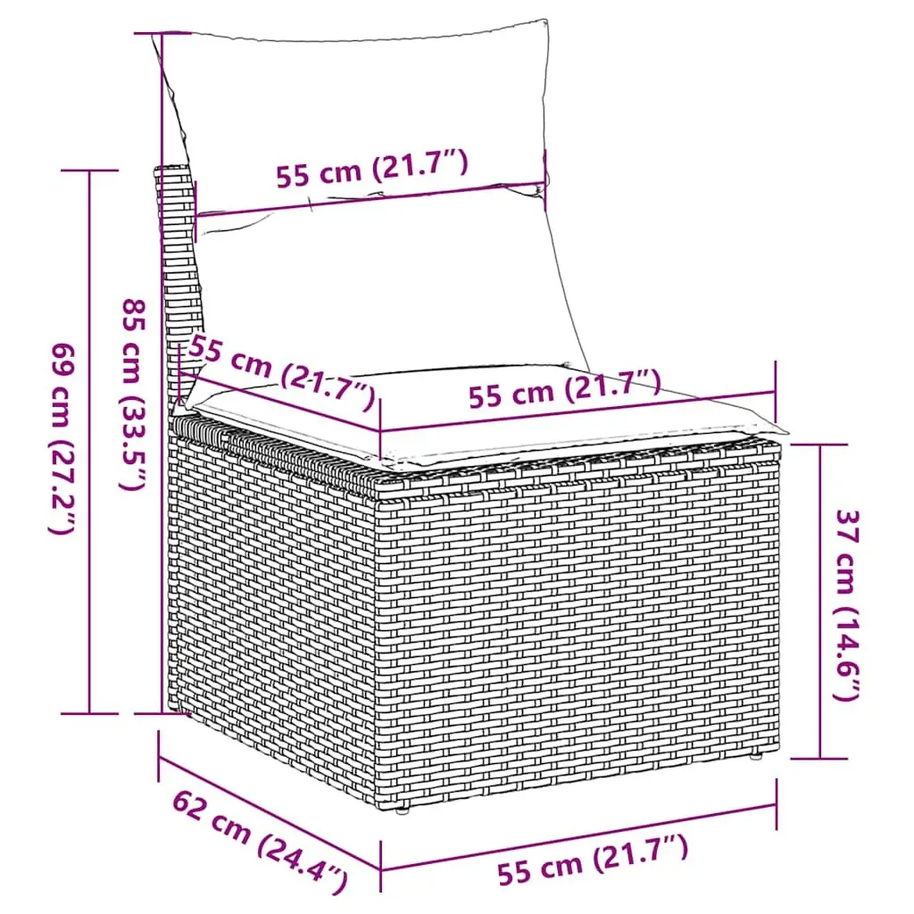 7 Piece Garden Sofa Set with Storage Solutions