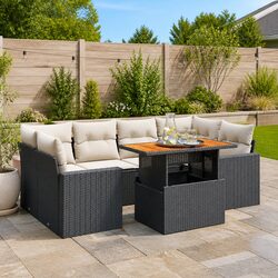 Warm and Practical 7 Piece Garden Sofa Set