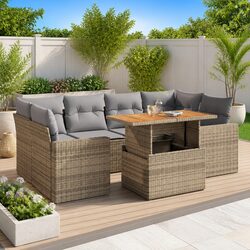 Comfortable 7 Piece Garden Sofa Set for Relaxation