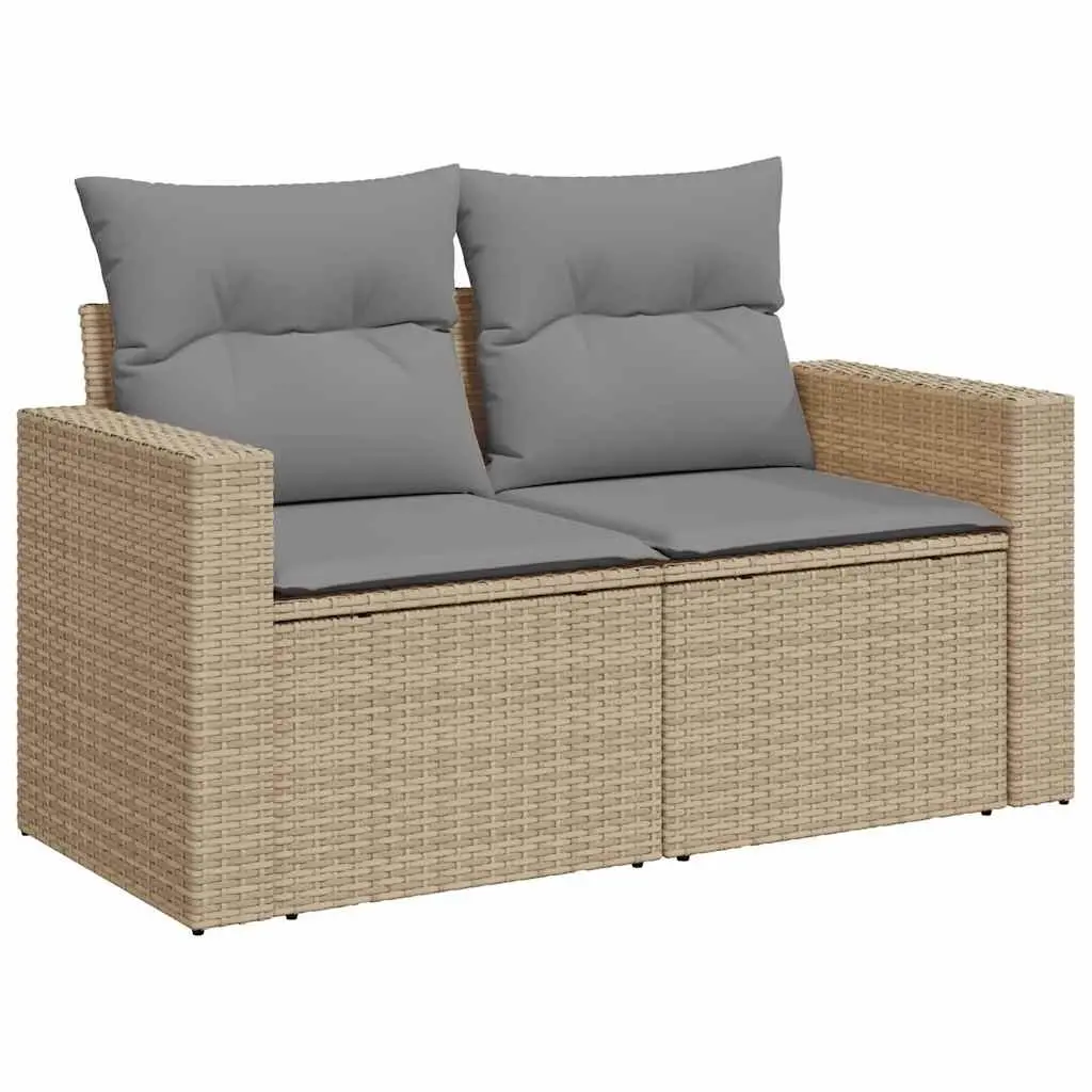 Beige 8 Piece Outdoor Sofa Set