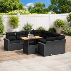 Reliable 9-Piece Garden Sofa Set for Outdoor Comfort