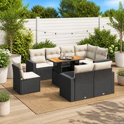 Comfortable 9 Piece Garden Sofa Set for Relaxation