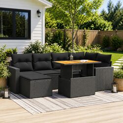 Quality and Value in a 7 Piece Black Garden Sofa Set