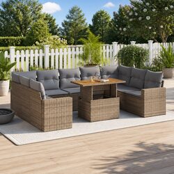 Warm 10-Piece Garden Sofa Set with Practical Features