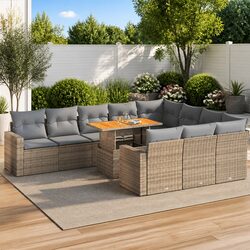 Reliable 11-Piece Outdoor Sofa Set with Versatile Features