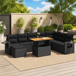 Warm and Reliable 9-Piece Outdoor Sofa Set