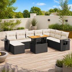 Comfortable 9-Piece Garden Sofa Set for Relaxation