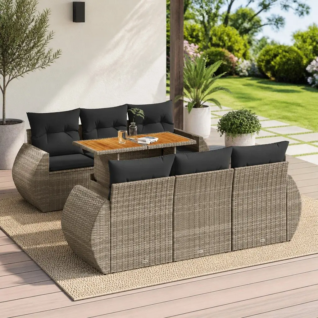 7 Piece Garden Sofa Set with Storage Solutions