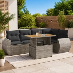 Comfortable and Functional 6-Piece Garden Sofa Set