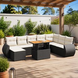 Quality 9-Piece Modular Garden Sofa Set with Storage