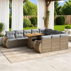 Comfortable 11-Piece Garden Sofa Set with Practical Storage