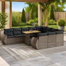 Reliable 11 Piece Grey Garden Sofa Set Built for Comfort