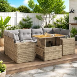 Comfortable and Affordable 7 Piece Garden Sofa Set