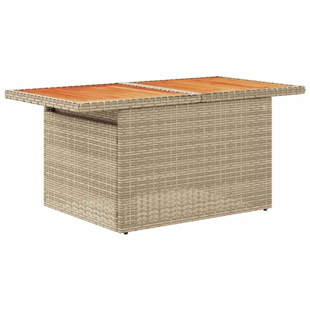 Garden Sofa Set 8 Piece Outdoor Furniture Beige Rattan Patio Lounge with
