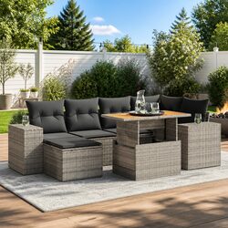 7 Piece Grey Garden Sofa Set: Value and Practicality