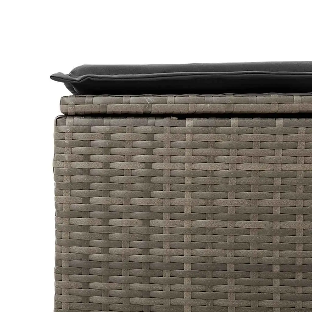 7 Piece Garden Sofa Set Grey Poly Rattan Outdoor Furniture Patio Lounge Cushions