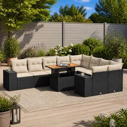 Comfortable 10 Piece Garden Sofa Set for Outdoor Relaxation