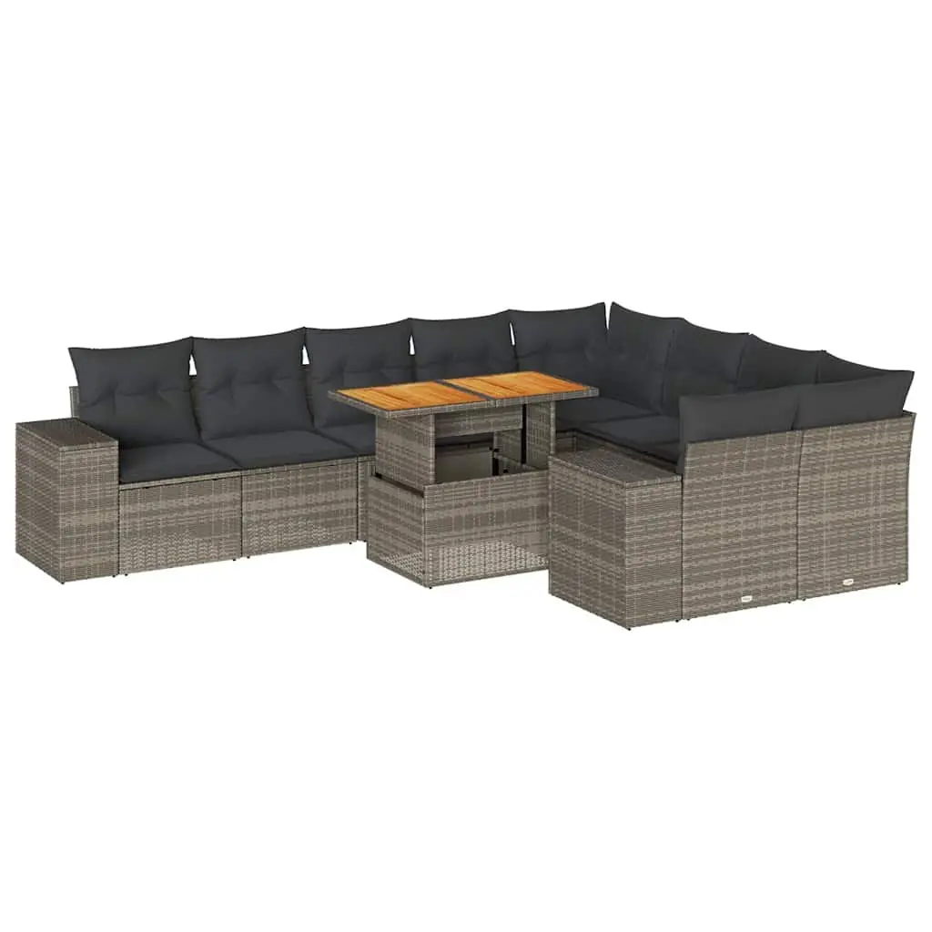 Garden Sofa Set 10 Pieces with Storage Bags