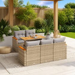 Comfortable 6 Piece Garden Sofa Set for Outdoor Living