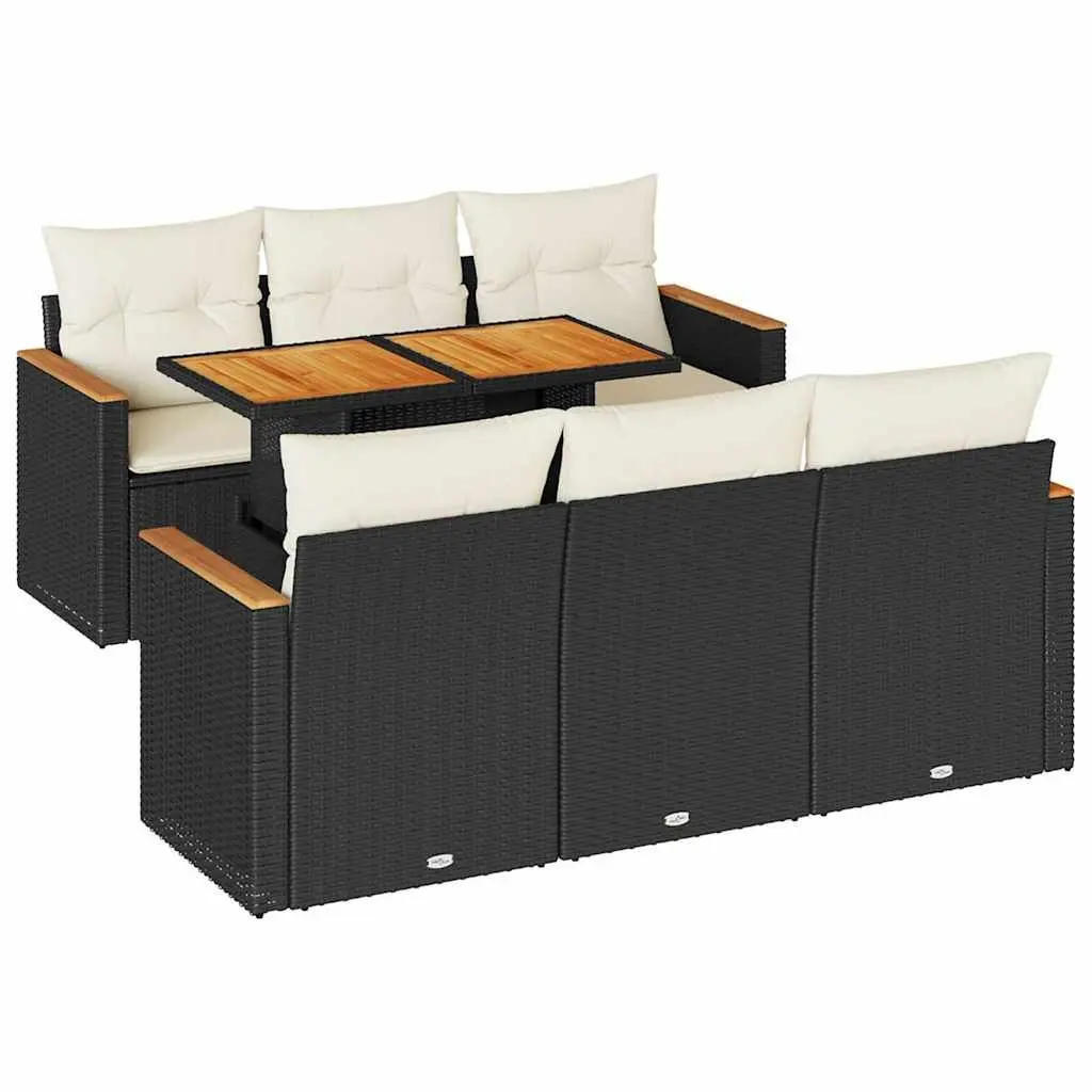 7 Piece Garden Sofa Set Outdoor Patio Furniture Modular Black