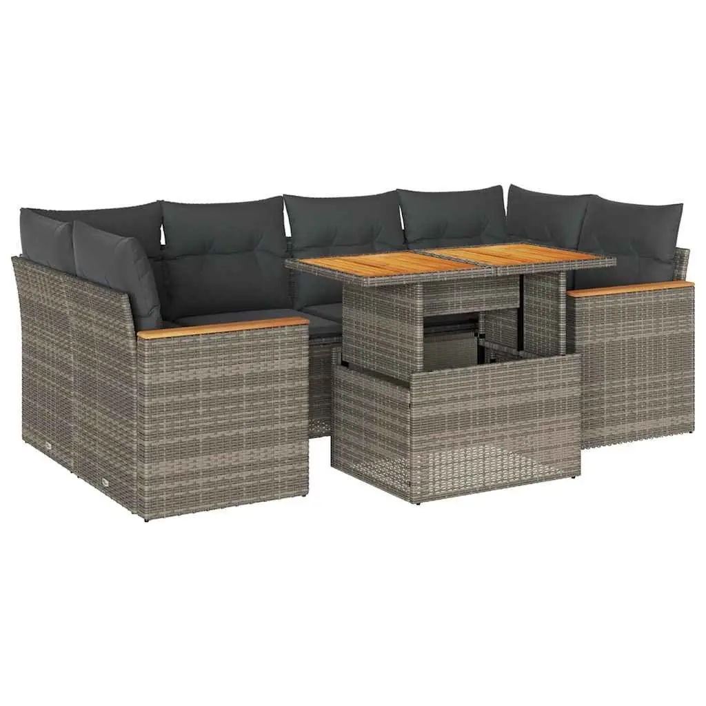 6-Piece Grey Outdoor Sofa Set