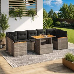 Comfortable 7 Piece Grey Sofa Set with Storage Bags