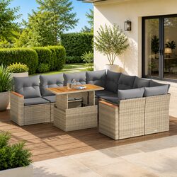Comfortable and Functional 9 Piece Garden Sofa Set