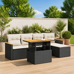 Practical 6-Piece Garden Sofa Set with Storage