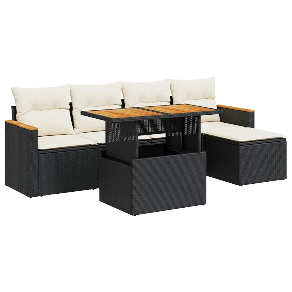6-Piece Garden Sofa Set with Storage