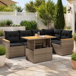 Practical and Stylish 5-Piece Garden Sofa Set in Grey