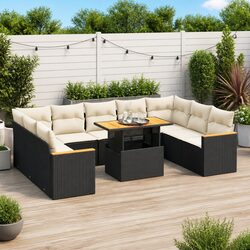 Value-Driven 10-Piece Outdoor Sofa Set with Cushions