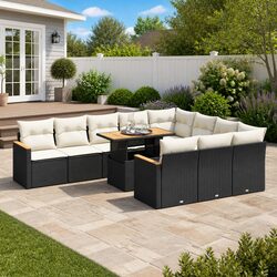Value-Driven 11 Piece Black Outdoor Sofa Set