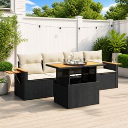 Comfortable 5-Piece Garden Sofa Set with Storage