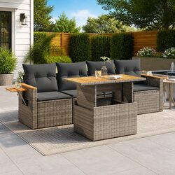 Reliable Value: 5 Piece Garden Sofa Set in Grey