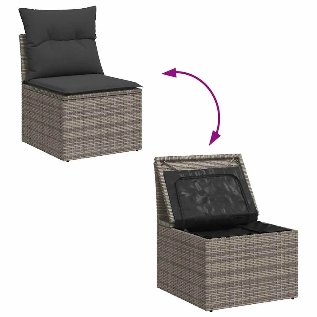 5 Piece Garden Sofa Set in Grey