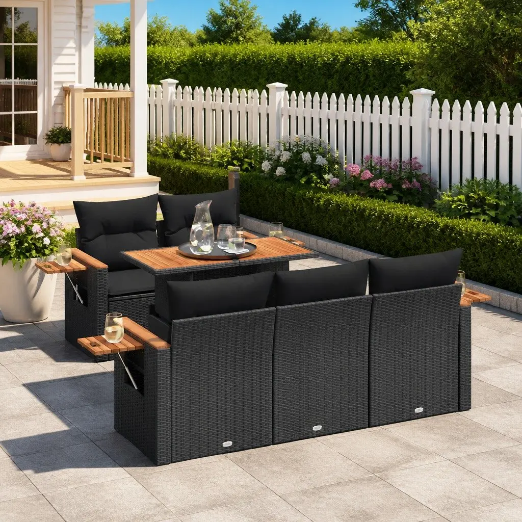 6-Piece Garden Sofa Set with Storage