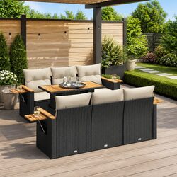Comfort and Practicality in This 7-Piece Garden Sofa Set