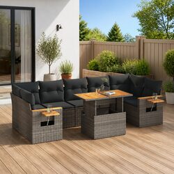 Comfortable and Functional 8 Piece Garden Sofa Set