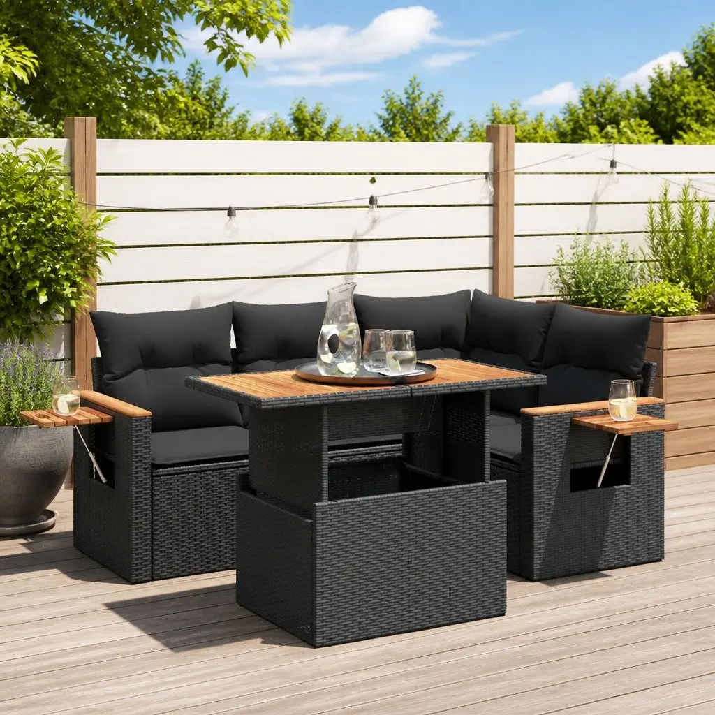 4-Piece Garden Sofa Set with Storage Options