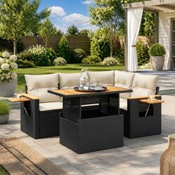 Practical and Affordable 4-Piece Garden Sofa Set