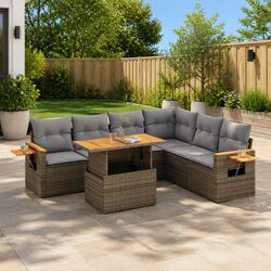 Comfortable and Functional 6 Piece Garden Sofa Set