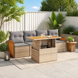 Comfortable 5-Piece Garden Sofa Set with Practical Features