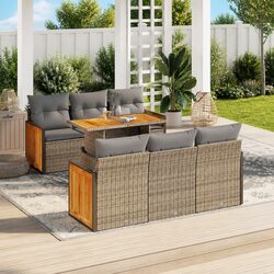 Comfortable 7 Piece Garden Sofa Set with Storage Solutions