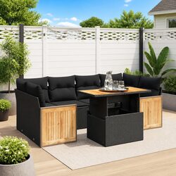 7-Piece Garden Sofa Set with Cushions: Stylish and Functional