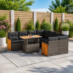 Quality and Comfort: 9-Piece Outdoor Sofa Set