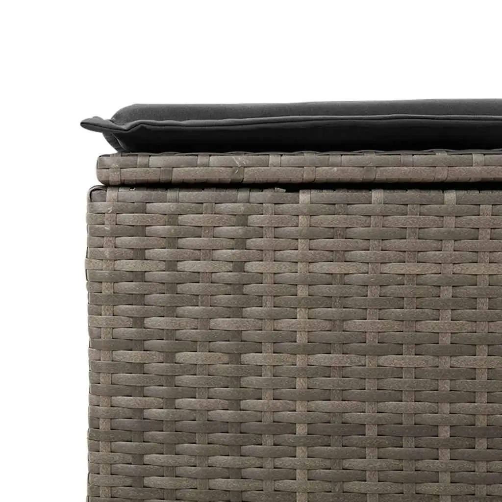 Garden Sofa Set Modular Outdoor Furniture 6 Piece Grey Poly Rattan Patio Seating
